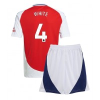 Camisa de time de futebol Arsenal Ben White #4 Replicas 1º Equipamento Infantil 2024-25 Manga Curta (+ Calças curtas)